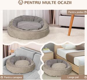 PawHut Pat pentru Animale de Companie Capitonat, Confortabil pentru Câini/Pisici, 85x85x35 cm, Gri | Aosom Romania