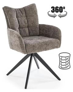 Scaun rotativ K540, gri/negru, stofa clasica/metal, 60x63x89 cm