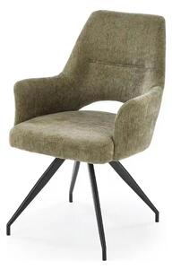 Scaun rotativ K542, verde/negru, stofa clasica/metal, 58x64x88 cm
