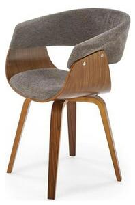 Scaun K545, gri/nuc, stofa clasica/placaj, 63x53x83 cm
