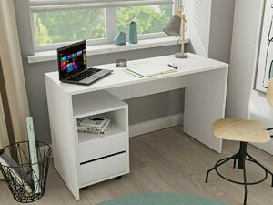 Birou Austin 347Cu sertare, 8x13x5cm, Alb