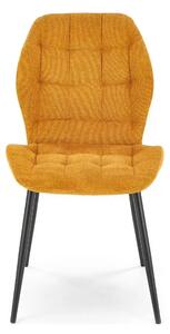 Scaun K548, galben/negru, stofa clasica/metal, 47x55x84 cm