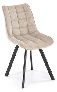 Scaun K549, bej/negru, stofa clasica/metal, 46x61x84 cm