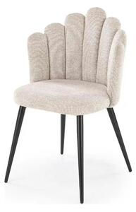 Scaun K552, bej/negru, stofa clasica/metal, 53x53x83 cm