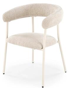 Scaun K557, bej deschis/alb, stofa clasica/metal, 60x54x75 cm