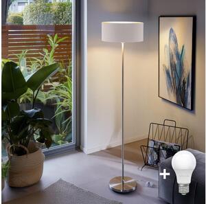 Lampadar LED Eglo TUNJA 1xE27/60W/230V crom mat/alb