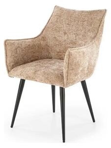 Scaun K559, bej/negru, stofa clasica/metal, 60x59x85 cm
