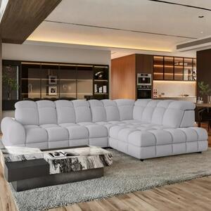 Coltar extensibil TOLLO L, sezlong dreapta, stofa clasica gri - Austin