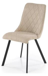 Scaun K561, bej/negru, stofa clasica/metal, 44x58x85 cm