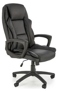 Scaun birou MARIO, negru, piele ecologica, 67x75x114/124 cm