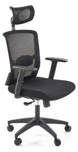 Scaun birou MASON, negru, stofa/plasa, 62x62x120/130 cm
