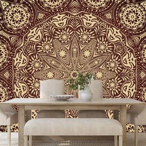 Tapet Mandala decorativă cu dantelă în vișiniu