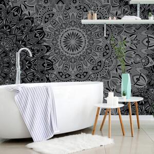 Tapet Mandale elegantă în design alb-negru
