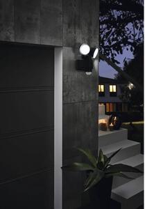 Aplică cu LED integrat Eglo Casabas 2x3,75W 800 lumeni, senzor de mișcare, fără baterii, plastic negru