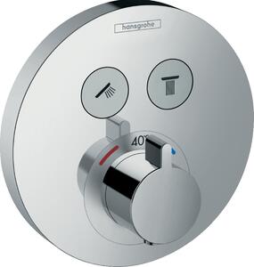 Baterie dus incastrata termostatata crom lucios Hansgrohe, ShowerSelect S Crom lucios