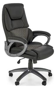 Scaun birou STEVEN, negru/gri, piele ecologica/panza, 65x70x111/119 cm