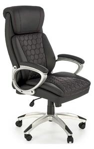 Scaun birou THOMAS, negru, piele ecologica/polipropilena, 62x70x115/12