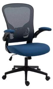 Scaun birou Q-333, gri/albastru, stofa/plasa, 65x47x100/110 cm