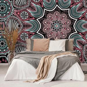 Tapet Mandala indiană cu model floral