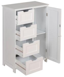 Dulap de depozitare Miadomodo cu 4 sertare,55x30 x82 cm,alb