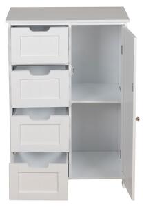 Dulap de depozitare Miadomodo cu 4 sertare,55x30 x82 cm,alb