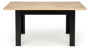 Masa extensibila BAGIO, stejar/negru, PAL laminat, 120/160x80x77 cm