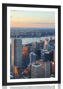 Poster cu passepartout panorama orașului New York