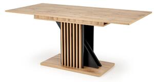 Masa living moderna FABIANO, stejar/negru, PAL laminat, 130/175x85x76