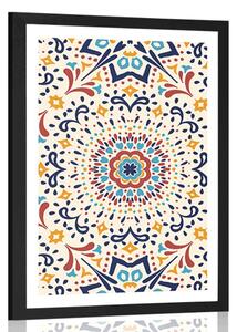 Poster cu passepartout model etnic unic