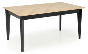 Masa extensibila EDMONDO, stejar/negru, PAL laminat/furnir, 160/240x90