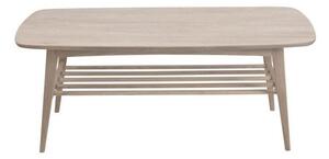 Măsuță Oakland 210Stejar albit, 47x60x120cm, Furnir din lemn natural, MDF, Unghiular