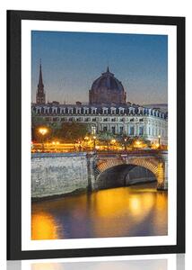 Poster cu passepartout panoramă orbitoare a Parisului