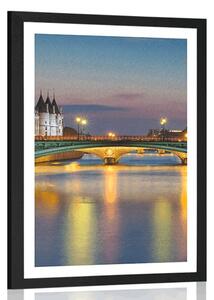 Poster cu passepartout Parisul de noapte