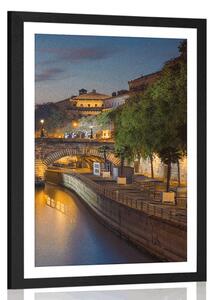 Poster cu passepartout malul Parisului