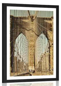 Poster cu passepartout podul Manhattan în New York