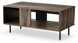 Masuta cafea SWING LAW-1, nuc/negru, PAL laminat/otel, 100x54x45 cm