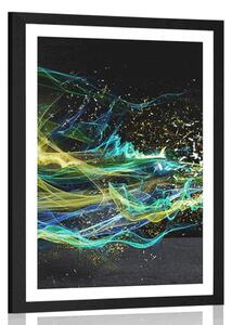 Poster cu passepartout abstracție modernă colorată