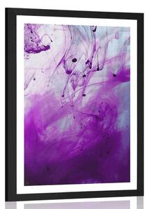 Poster cu passepartout abstracție magică violetă