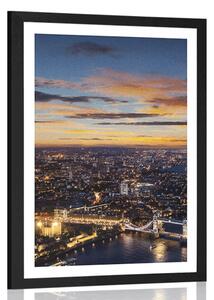 Poster cu passepartout vedere aeriană la Tower Bridge