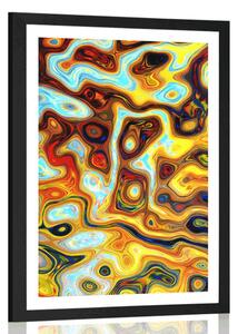 Poster cu passepartout abstracție colorată