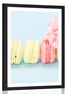 Poster cu passepartout macaroons delicioase