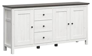 Comoda HESEN, alb/pin larico, PAL, 199x44x96 cm