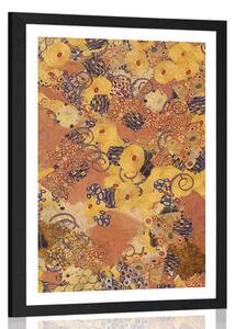 Poster cu passepartout abstracție inspirată de G. Klimt