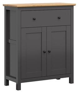 Comoda HESEN, gri grafit/stejar artisan, PAL melaminat, 101x44x121 cm
