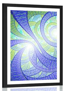 Poster cu passepartout abstracție fractală