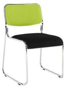Scaun BULUT, verde/negru/crom, piele ecologica/metal, 50x56x76 cm