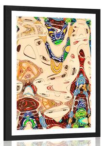 Poster cu passepartout mamă în design abstract