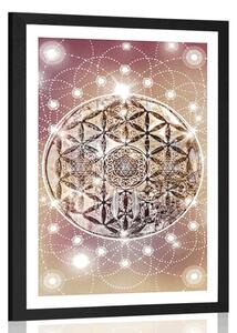 Poster cu passepartout Mandala fermecătoare