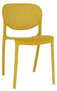 Scaun FEDRA NEW, galben, plastic, 46x53x81.5 cm