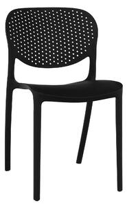 Scaun FEDRA NEW, negru, plastic, 46x53x81.5 cm
